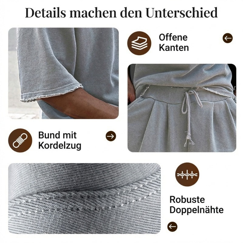 Lässiger, einfarbiger, ärmelloser Sportanzug für Herren