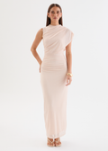 Clarisse Mesh Maxi Dress - Oat